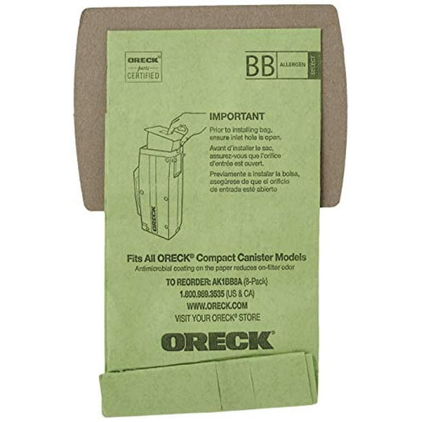 Genuine Oreck Vacuum Bag for BB900-DGR Canister Cleaner green 8pk+motor filter